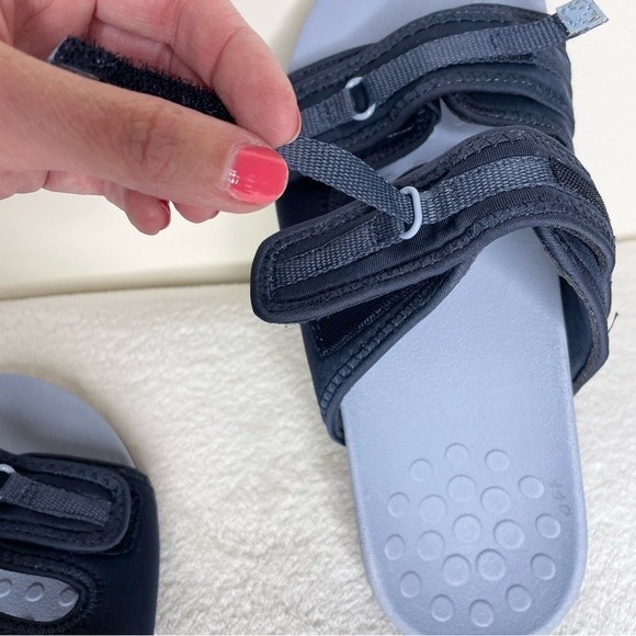 Vionic Sarah Sandals Blue Comfort Slide Slip On Hook and Loop Size 9.5 Wide - Picture 11 of 12